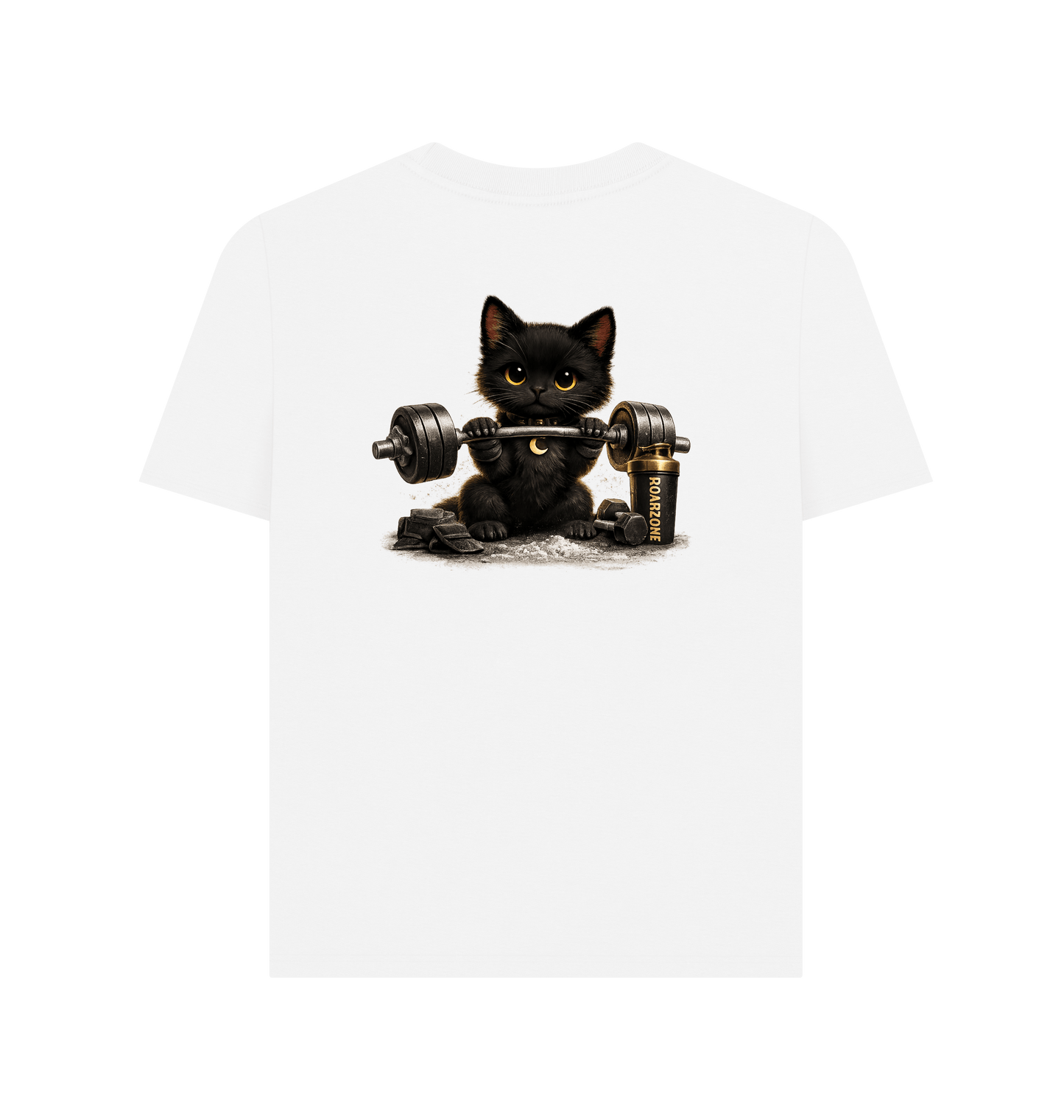White Printed T-shirt Back
