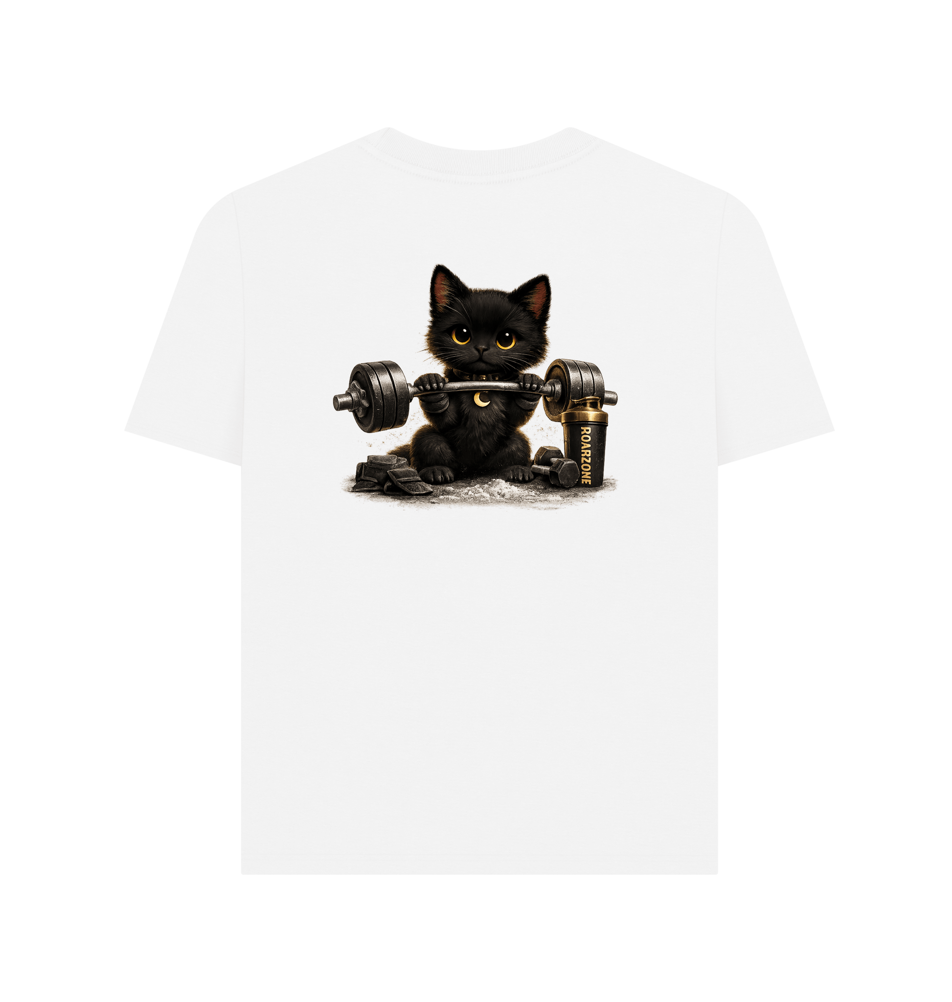 White Printed T-shirt Back