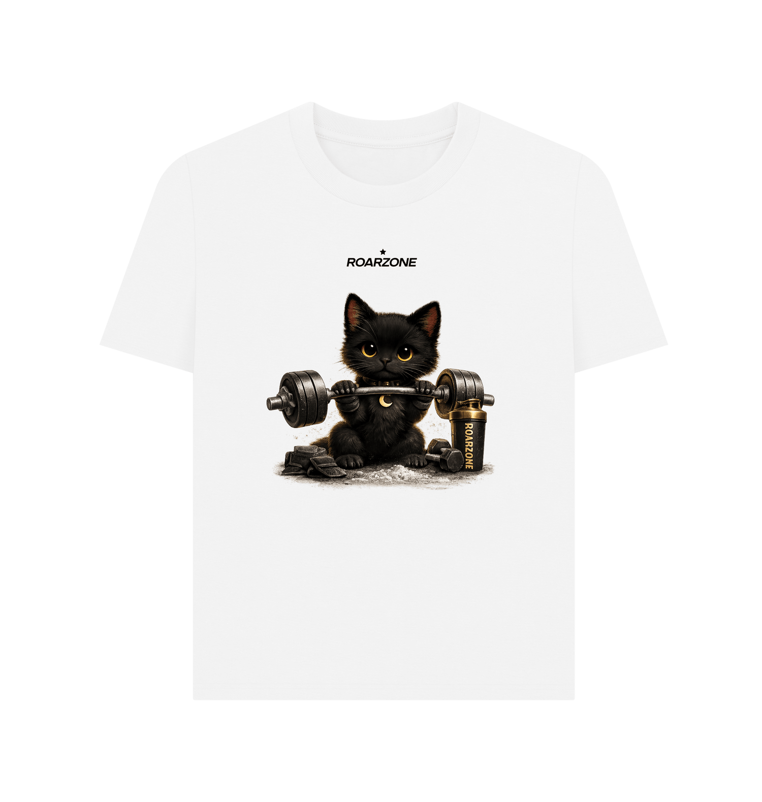 White Printed T-shirt Front